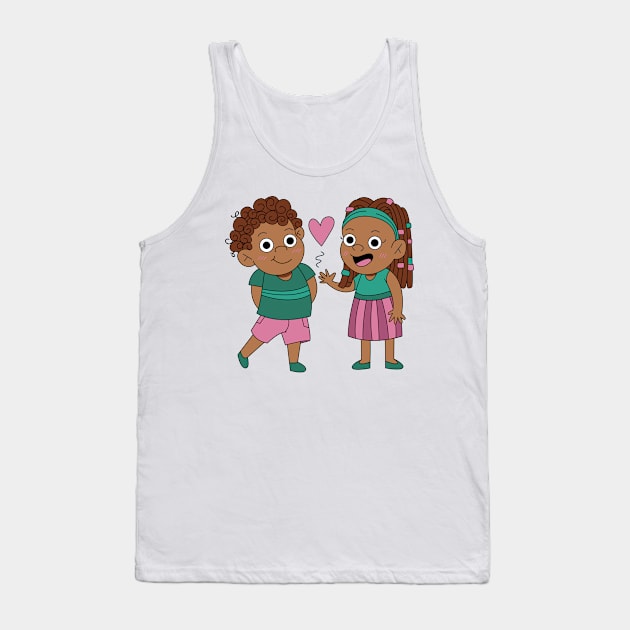 African American Kids P R t shirt Tank Top by LindenDesigns